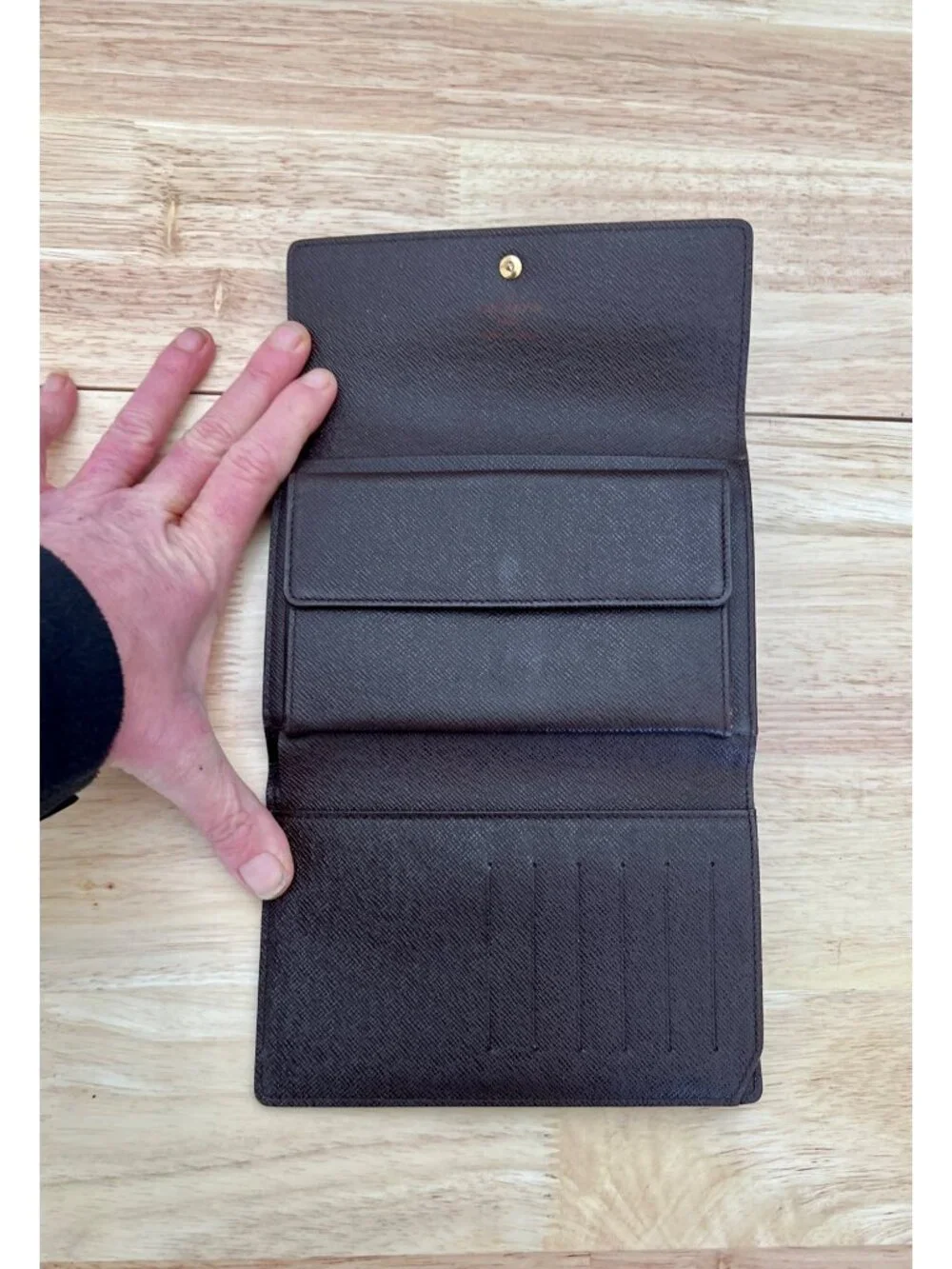 LOUIS VUITTON Tresor Etui Papier Trifold Wallet Damier Leather